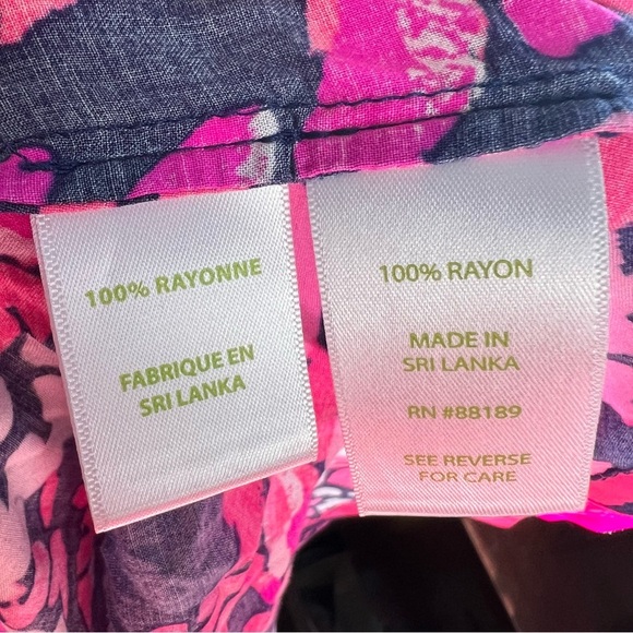 Lilly Pulitzer Sarasota Tunic Long Sleeve Vneck Blouse A Jungle in Here Print - Picture 9 of 9